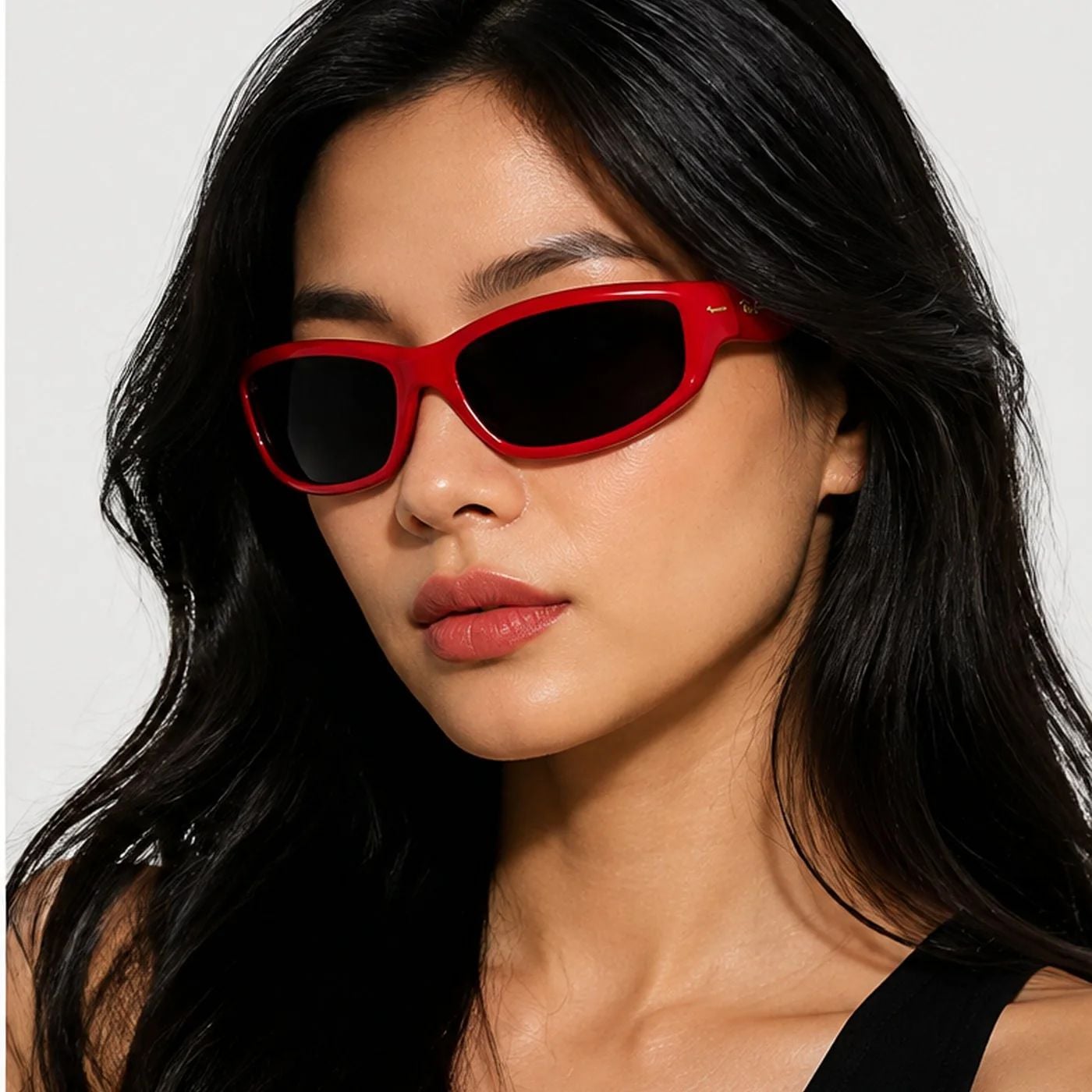 Kính mát Rayban A$AP Rocky Ultra Wrap 003 RB4941 6831/87 - Đỏ bóng, tròng đen siêu đậm