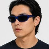 Kính mát Rayban A$AP Rocky Ultra Wrap 003 RB4941 6833/87 - Xanh cobalt bóng, tròng đen siêu đậm