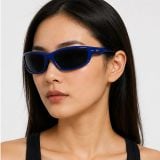 Kính mát Rayban A$AP Rocky Ultra Wrap 003 RB4941 6833/87 - Xanh cobalt bóng, tròng đen siêu đậm