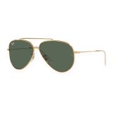 Kính mát Rayban Aviator Reverse RBR0101S 001/VR - Vàng Arista bóng, tròng xanh lá đậm G-15