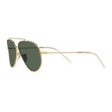 Kính mát Rayban Aviator Reverse RBR0101S 001/VR - Vàng Arista bóng, tròng xanh lá đậm G-15