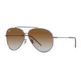 Kính mát Rayban Aviator Reverse RBR0101S 004/CB - Xám gunmetal bóng, tròng nâu chuyển sắc