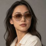 Kính mát Rayban Aviator Reverse RBR0101S 004/CB - Xám gunmetal bóng, tròng nâu chuyển sắc