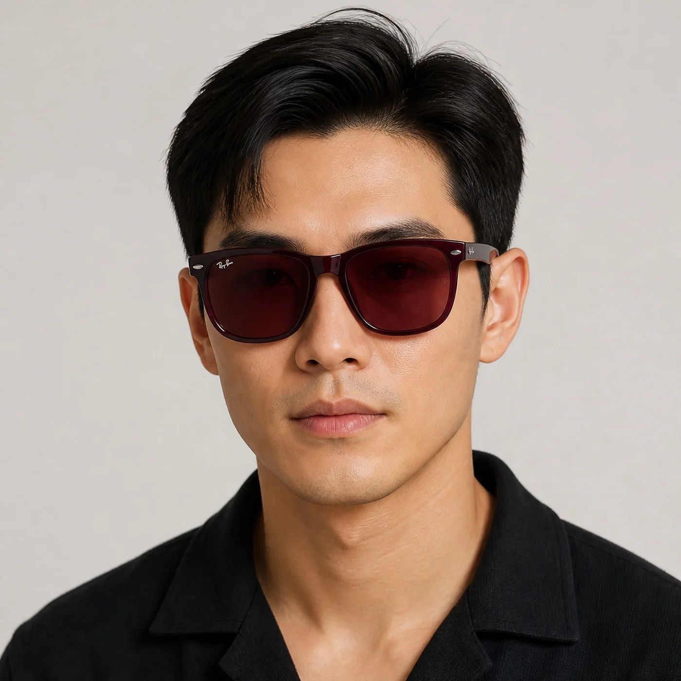 Kính mát Rayban Boyfriend RB4147 671869 - Đỏ rượu vang bóng, tròng tím đậm