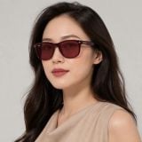 Kính mát Rayban Boyfriend RB4147 671869 - Đỏ rượu vang bóng, tròng tím đậm