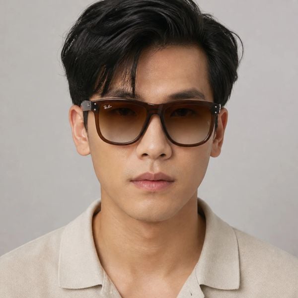 Kính mát Rayban Boyfriend Reverse RBR0501S 6709CB - Nâu trong suốt, tròng nâu chuyển sắc
