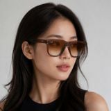 Kính mát Rayban Boyfriend Reverse RBR0501S 6709CB - Nâu trong suốt, tròng nâu chuyển sắc