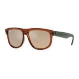 Kính mát Rayban Boyfriend Reverse RBR0501S 67102O - Nâu nhạt trong suốt, tròng nâu đậm tráng gương vàng nhạt