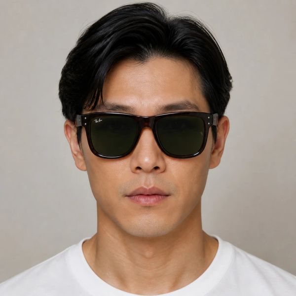 Kính mát Rayban Boyfriend Reverse RBR0501S 6790VR - Nâu đồi mồi đậm, tròng xanh lá đậm G-15