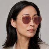Kính mát Rayban Caravan Reverse RBR0102S 001/LB - Vàng Arista bóng, tròng hồng phân cực