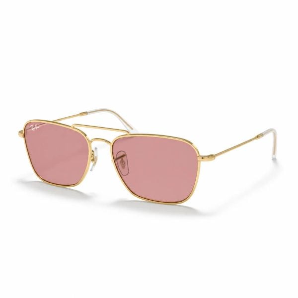 Kính mát Rayban Caravan Reverse RBR0102S 001/LB - Vàng Arista bóng, tròng hồng phân cực