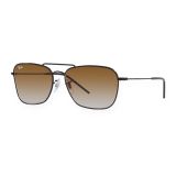 Kính mát Rayban Caravan Reverse RBR0102S 002/CB - Đen bóng, tròng nâu chuyển sắc