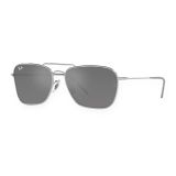 Kính mát Rayban Caravan Reverse RBR0102S 003/GS - Bạc bóng, tròng xám tráng gương bạc