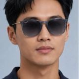Kính mát Rayban Chris RB4187F 6592T3 - Xanh dương trong suốt, tròng xám chuyển phân cực