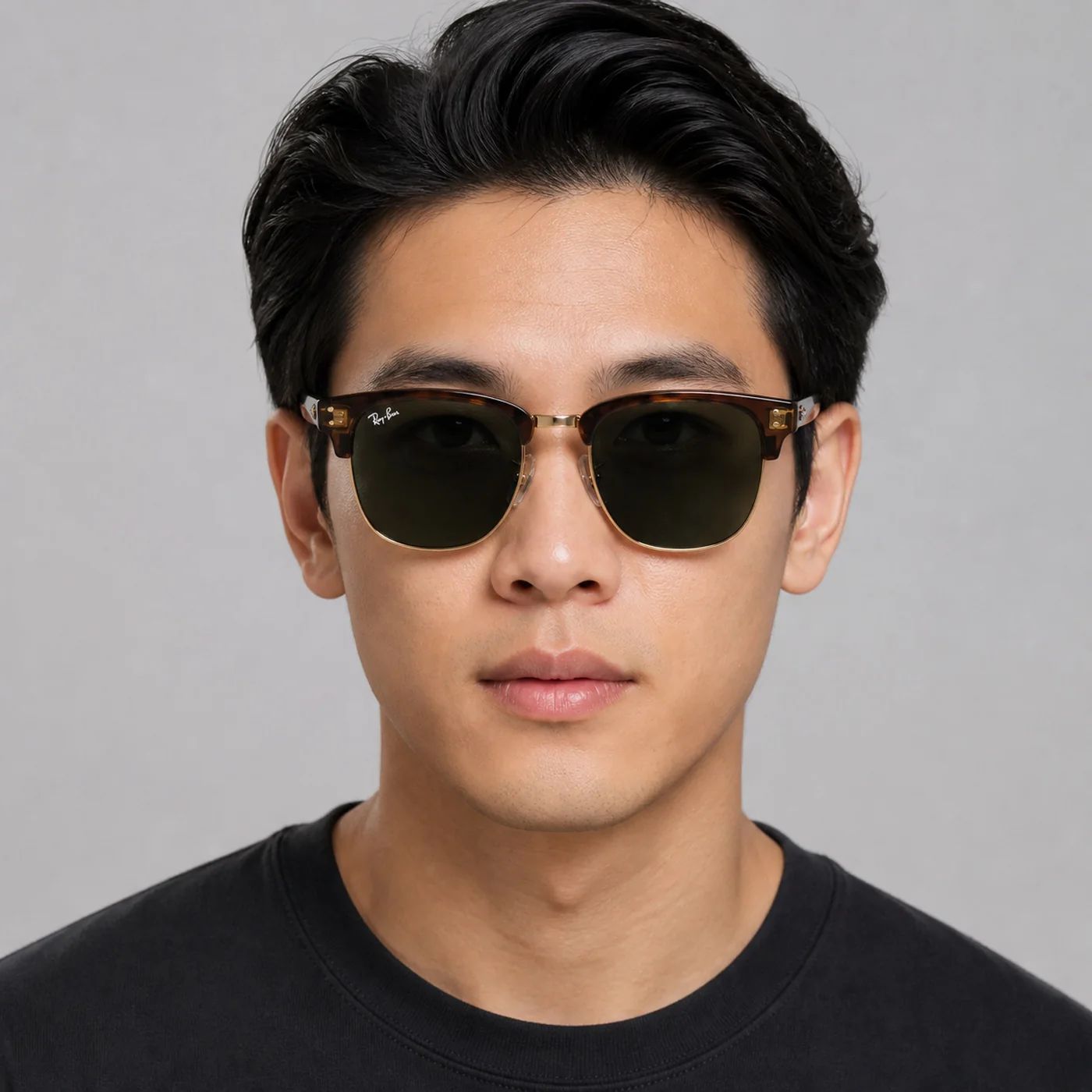 Kính mát Rayban Clubmaster Reverse RBR0504S 1359VR - Nâu đồi mồi, tròng xanh lá đậm G-15