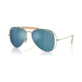 Kính mát Rayban × Dolce&Gabbana The Outdoorsman RB3029M 001/55 - Vàng Arista, tròng xanh dương đậm tráng gương xanh