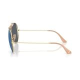 Kính mát Rayban × Dolce&Gabbana The Outdoorsman RB3029M 001/55 - Vàng Arista, tròng xanh dương đậm tráng gương xanh