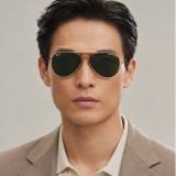 Kính mát Rayban × Dolce&Gabbana The Outdoorsman RB3029M 001/71 - Vàng Arista, tròng xanh lá đậm