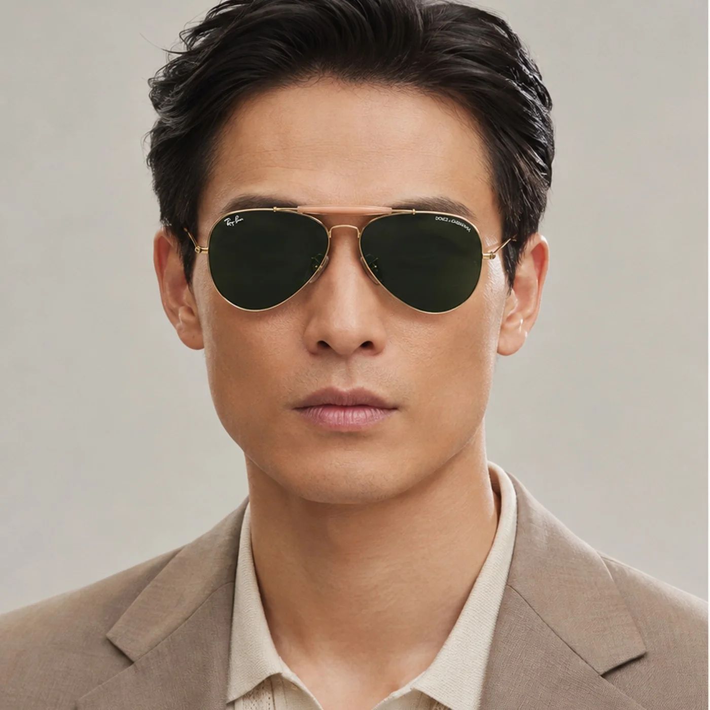 Kính mát Rayban × Dolce&Gabbana The Outdoorsman RB3029M 001/71 - Vàng Arista, tròng xanh lá đậm