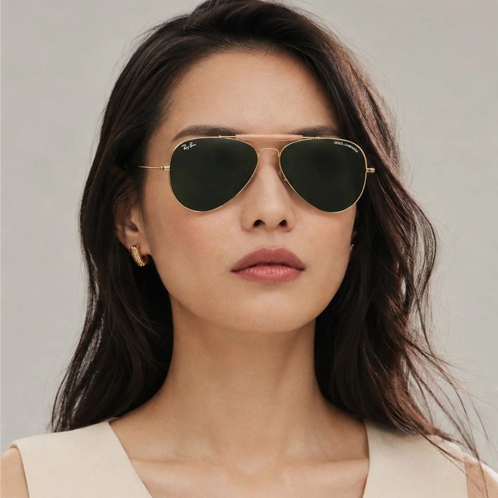 Kính mát Rayban × Dolce&Gabbana The Outdoorsman RB3029M 001/71 - Vàng Arista, tròng xanh lá đậm