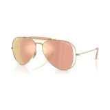 Kính mát Rayban × Dolce&Gabbana The Outdoorsman RB3029M 001/7J - Vàng Arista, tròng nâu đậm tráng gương vàng hồng