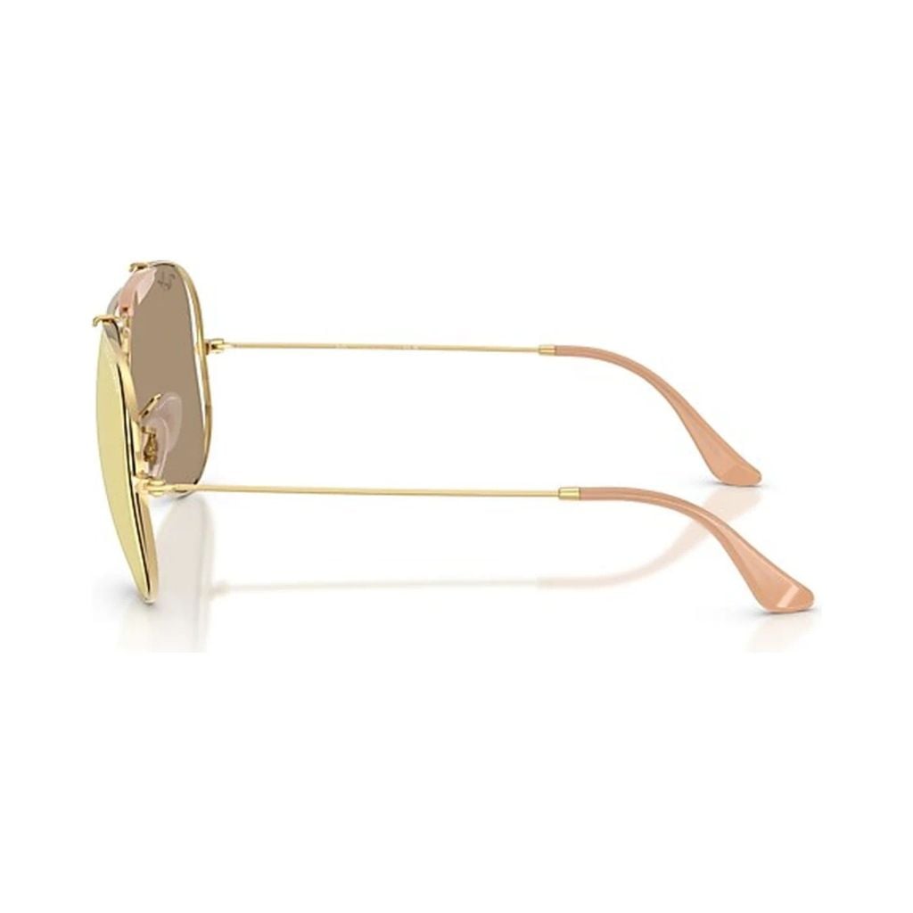 Kính mát Rayban × Dolce&Gabbana The Outdoorsman RB3029M 001/7J - Vàng Arista, tròng nâu đậm tráng gương vàng hồng