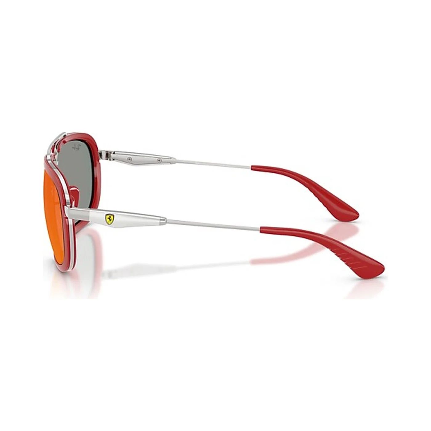 Kính mát Rayban × Scuderia Ferrari 499P Hypercar Limited Edition 2026 RB3790M F0316P - Bạc bóng, tròng xám đậm tráng gương xanh/đỏ