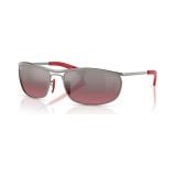 Kính mát Rayban × Scuderia Ferrari Monza Special Edition 2026 RB3819M F0017A - Xám súng bóng, tròng đỏ rượu vang phân cực chuyển sắc bạc