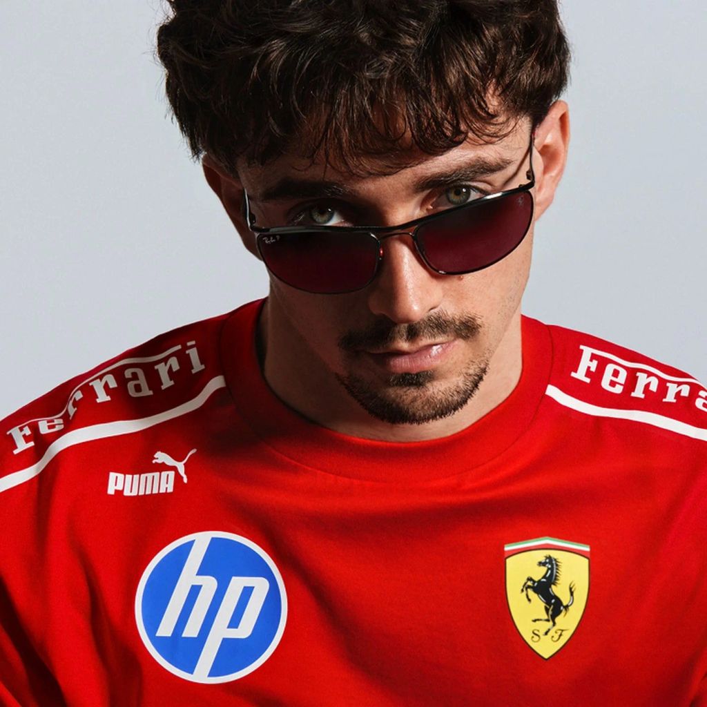 Kính mát Rayban × Scuderia Ferrari Monza Special Edition 2026 RB3819M F0017A - Xám súng bóng, tròng đỏ rượu vang phân cực chuyển sắc bạc