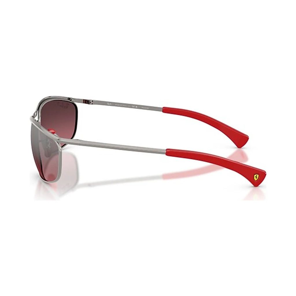Kính mát Rayban × Scuderia Ferrari Monza Special Edition 2026 RB3819M F0017A - Xám súng bóng, tròng đỏ rượu vang phân cực chuyển sắc bạc