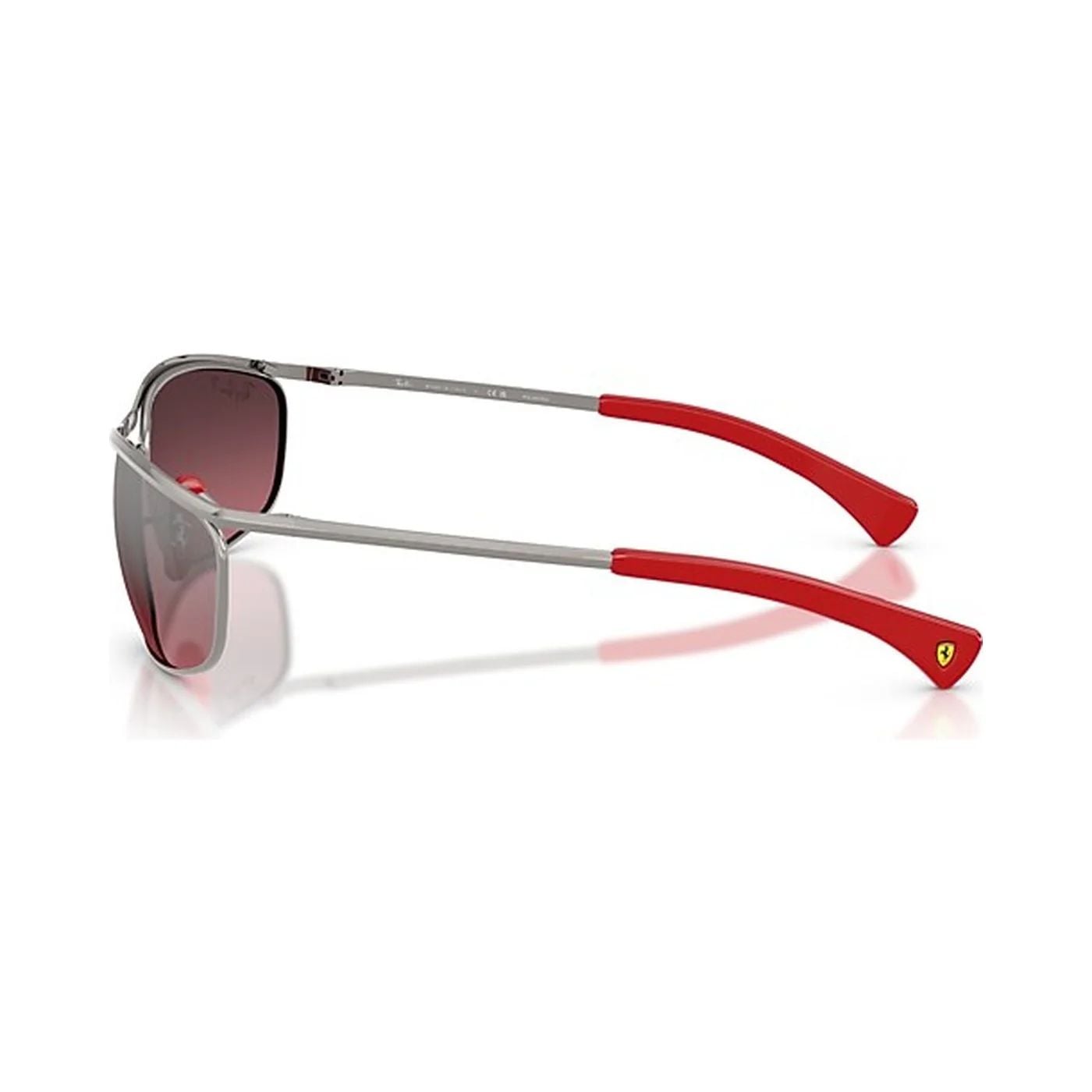 Kính mát Rayban × Scuderia Ferrari Monza Special Edition 2026 RB3819M F0017A - Xám súng bóng, tròng đỏ rượu vang phân cực chuyển sắc bạc