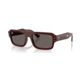 Kính mát Rayban × Scuderia Ferrari Lewis Hamilton Driver Special Edition 2026 RB4454M F710B1 - Đỏ trong suốt bóng, tròng xám đậm