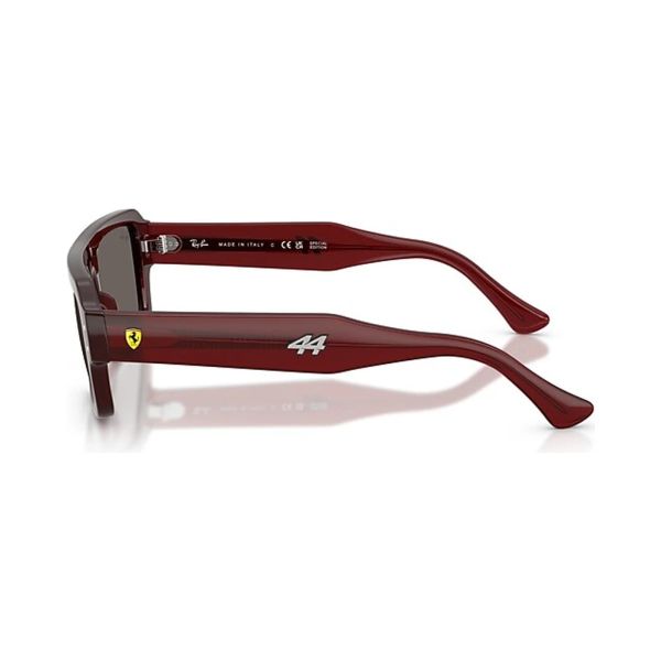 Kính mát Rayban × Scuderia Ferrari Lewis Hamilton Driver Special Edition 2026 RB4454M F710B1 - Đỏ trong suốt bóng, tròng xám đậm
