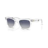 Kính mát Rayban × Scuderia Ferrari Charles Leclerc Driver Special Edition 2026 RBR0502SM F7064L - Trong suốt bóng, tròng xám nhạt chuyển xanh dương đậm