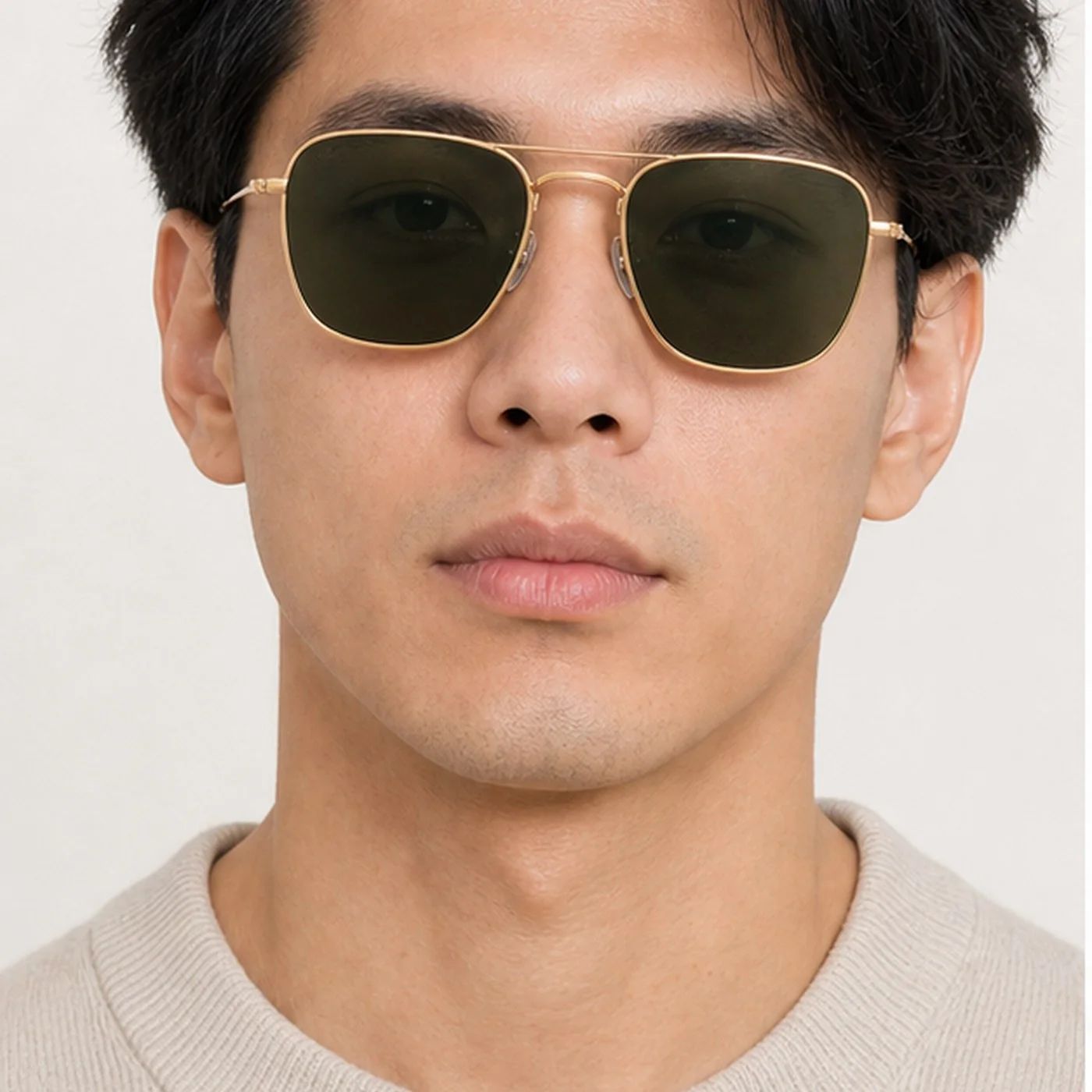 Kính mát Rayban Frank RB3857 9196/31 - Vàng Legend bóng, tròng xanh lá G-15