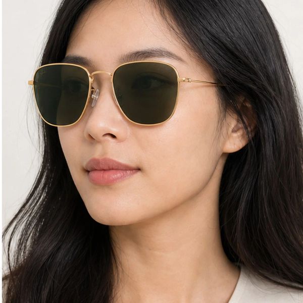 Kính mát Rayban Frank RB3857 9196/31 - Vàng Legend bóng, tròng xanh lá G-15