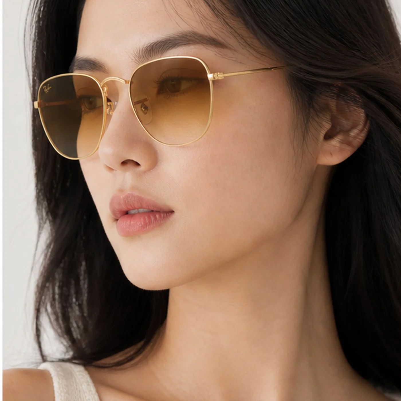 Kính mát Rayban Frank RB3857 9196/51 - Vàng Legend bóng, tròng nâu chuyển trong