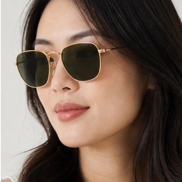 Kính mát Rayban Frank RB3857 9196/58 - Vàng Legend bóng, tròng xanh lá G-15