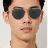 Kính mát Rayban Frank RB3857 9196/R5 - Vàng Legend bóng, tròng xanh dương