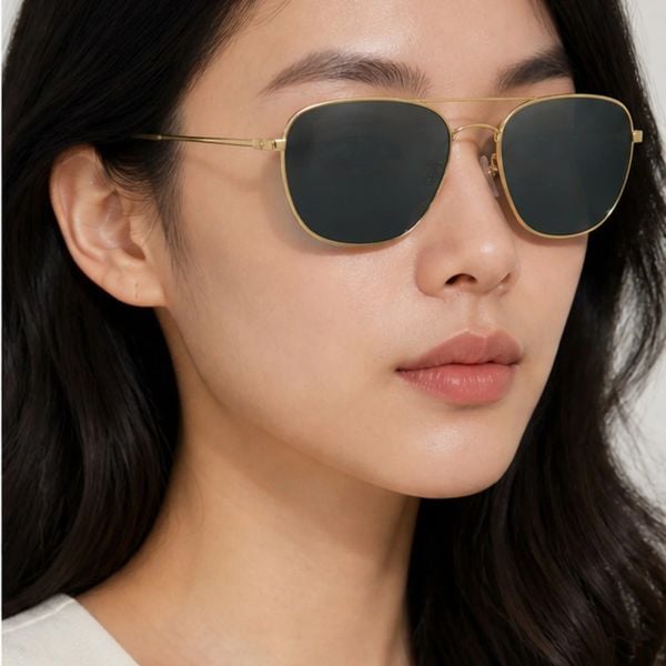 Kính mát Rayban Frank RB3857 9196/R5 - Vàng Legend bóng, tròng xanh dương