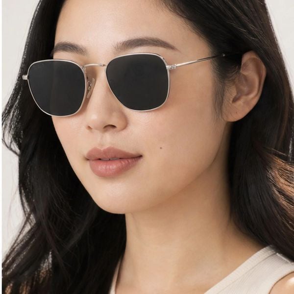 Kính mát Rayban Frank RB8157 9209/48 - Bạc bóng, tròng đen phân cực