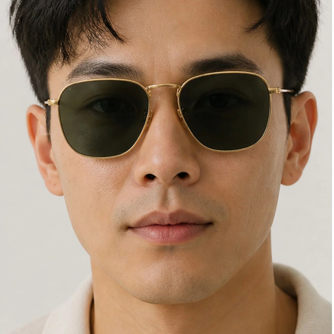 Kính mát Rayban Frank RB8157 9216/58 - Vàng Legend bóng, tròng xanh lá phân cực