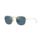 Kính mát Rayban Frank RB8157 9217/T0 - Vàng xước bán bóng, tròng xanh dương phân cực tráng gương vàng