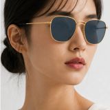Kính mát Rayban Frank RB8157 9217/T0 - Vàng xước bán bóng, tròng xanh dương phân cực tráng gương vàng