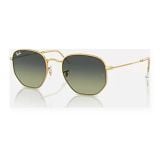 Kính mát Rayban Hexagonal RB3548 001/BH - Vàng Arista bóng, tròng xanh lá cổ điển