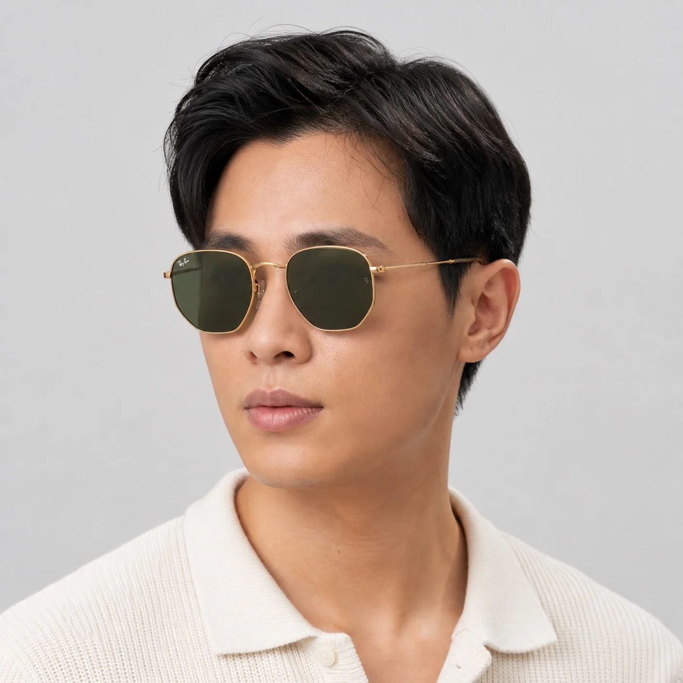 Kính mát Rayban Hexagonal RB3548 919631 - Vàng Legend, tròng xanh G-15