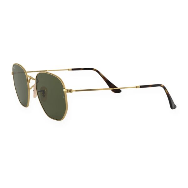 Kính mát Rayban Hexagonal RB3548N 001/58 - Vàng Arista bóng, tròng xanh G-15