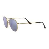 Kính mát Rayban Hexagonal RB3548N 001/9O - Vàng Arista bóng, tròng xanh dương nhạt tráng gương