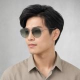 Kính mát Rayban Hexagonal RB3548N 004/71 - Xám gunmetal bóng, tròng xám nhạt chuyển xám đậm