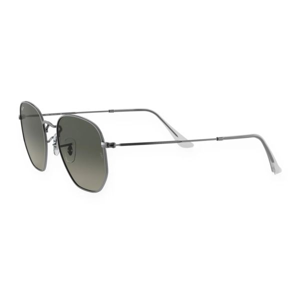 Kính mát Rayban Hexagonal RB3548N 004/71 - Xám gunmetal bóng, tròng xám nhạt chuyển xám đậm